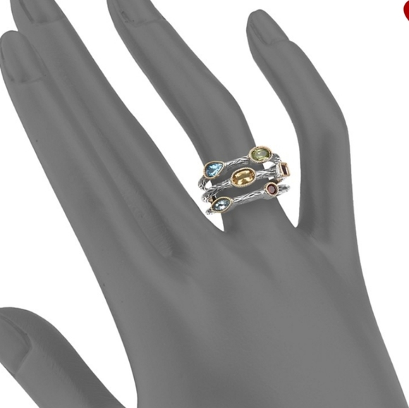 Effy Ring with real stones in SIX colors - Picture 3 of 4